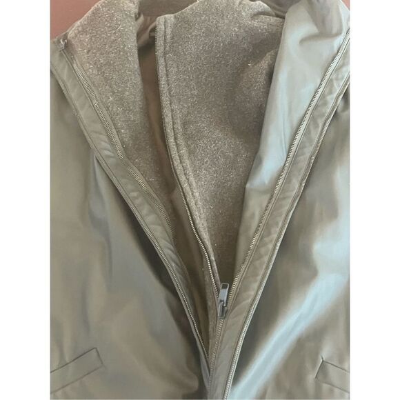 Olive Green Adolfo Dominguez Size 54 Jacket & Zip Fleece Combo - Picture 1 of 10